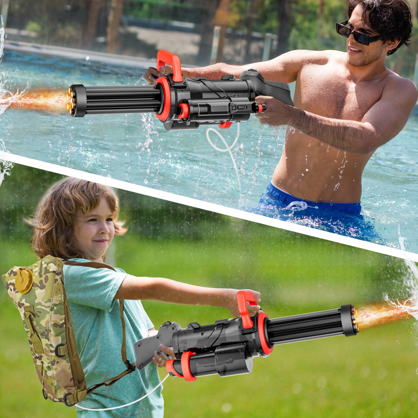 Gatling Electric Water Gun for Adults Kids Ages 8-12